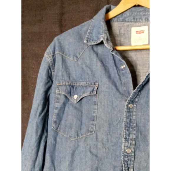 VINTAGE Levis Jacket Adult size XL EXTRA LARGE Blue Red Tab Denim Jean Coat Mens - Picture 3 of 9